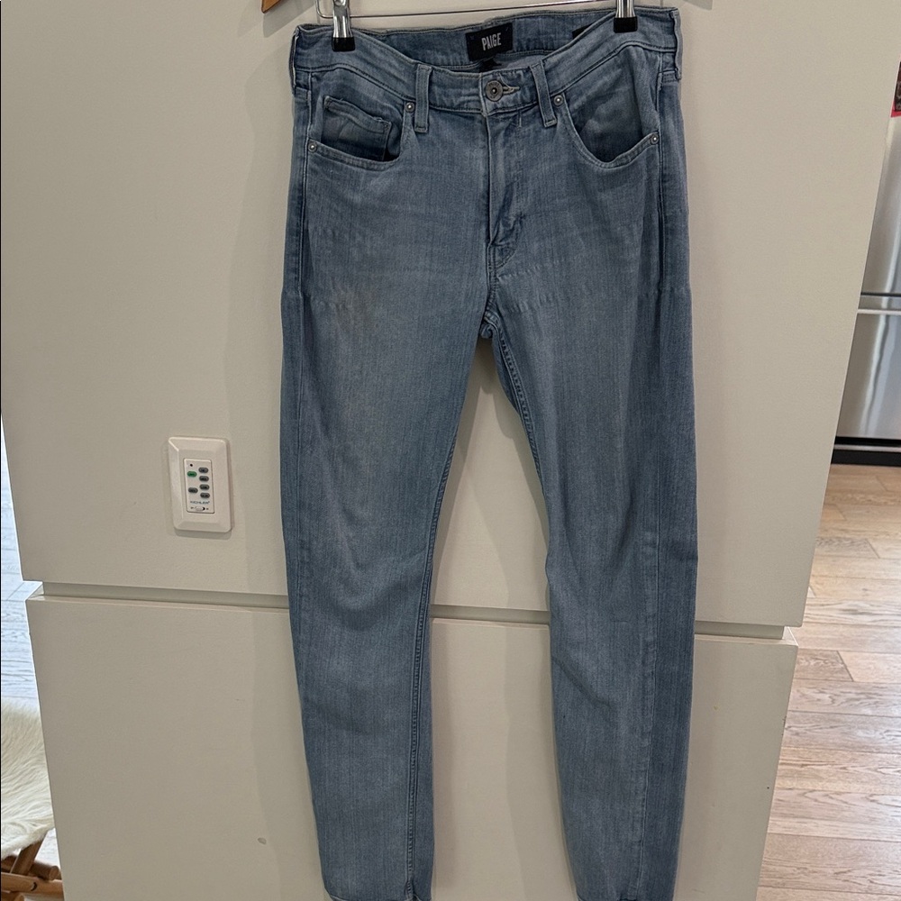 PAIGE Men's Light Blue Slim Jeans